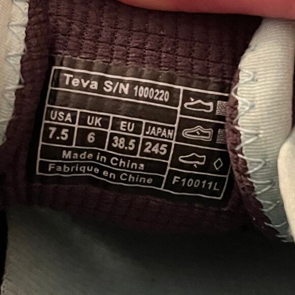 Teva Evo Water Shoes Amphibious Sneakers Black Blue Quick Dry Women’s 7.5 - Picture 7 of 8